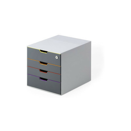 Pojemnik 4 szuflady Durable Varicolor Safe