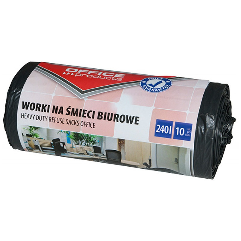 Worki na śmieci Office Products 240L LDPE czarne (10)