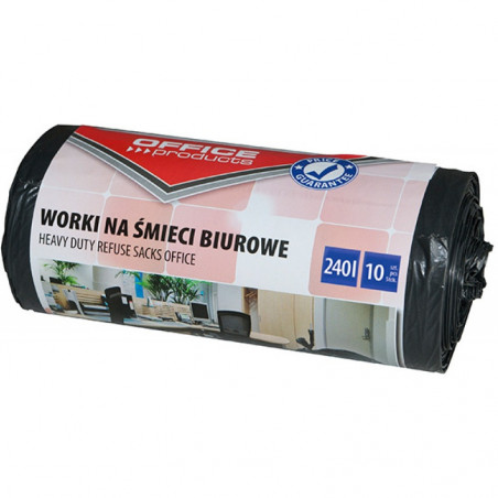 Worki na śmieci Office Products 240L LDPE czarne (10)