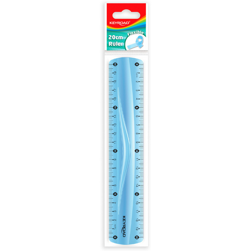 Linijka plastikowa Keyroad 20cm elastyczna mix kolorów