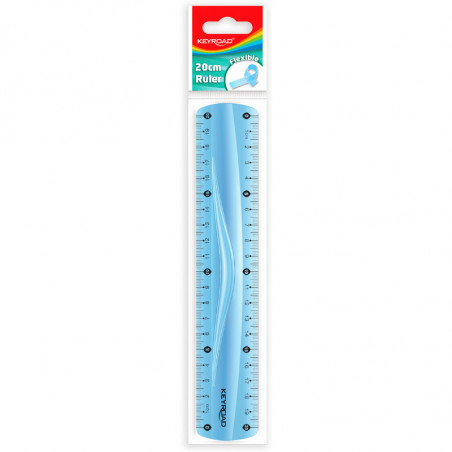 Linijka plastikowa Keyroad 20cm elastyczna mix kolorów