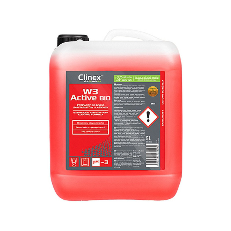 Preparat Clinex W3 Active 5L (do mycia łazienek i sanitariatów)