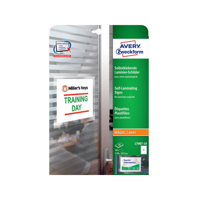 ETYKIETY A4 AVERY 170*257mm USUWALNE PRZEZROCZYSTE (10)