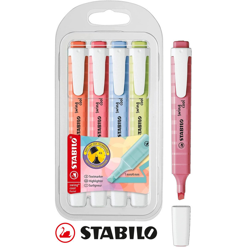 Zakreślacze Stabilo Swing Cool Pastel 4 kolory