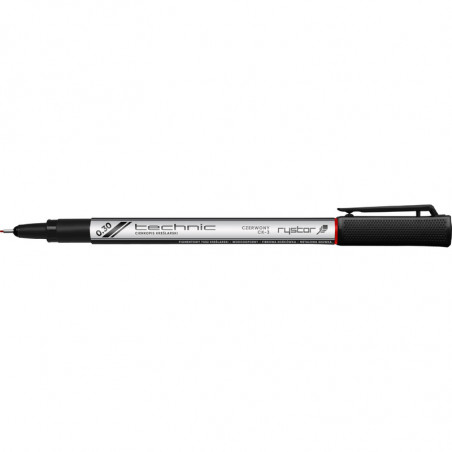 Cienkopis kreślarski Rystor Technic 0.1mm czerwony