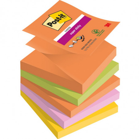 Karteczki Post-it Super Sticky Z-Notes 76x76mm (R330-5SS-BOOS) 4 kolor