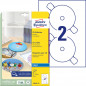 ETYKIETY A4 AVERY CD/DVD BIAŁE BŁYSZCZĄCE (25)