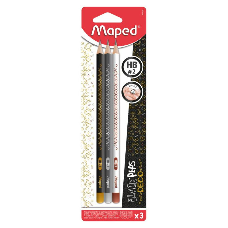 Ołówki Maped Black'Peps Deco HB (3)