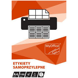 Etykiety MyOffice A4 105x37mm białe (100)