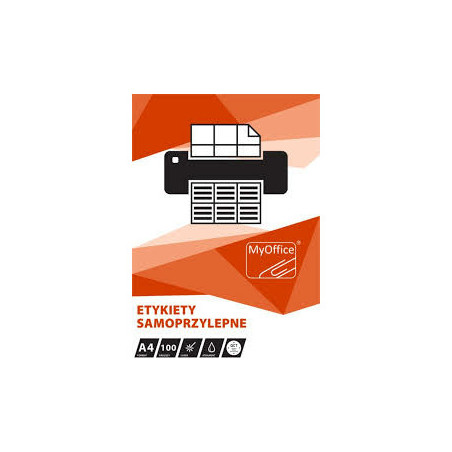 Etykiety MyOffice A4 105x37mm białe (100)