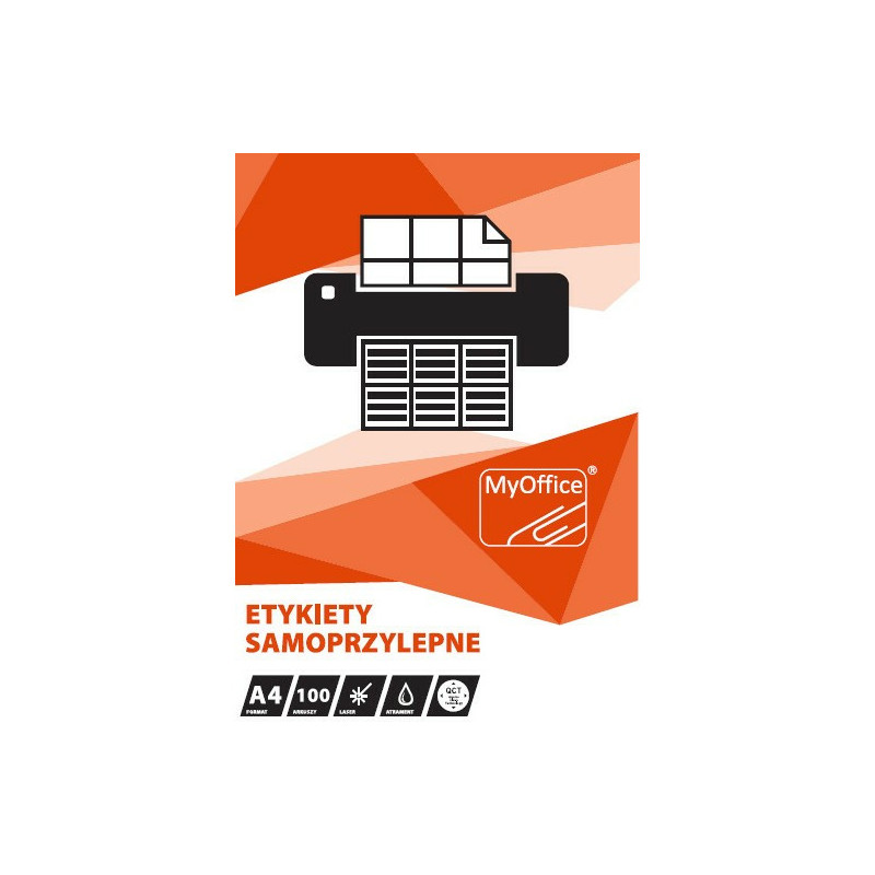 Etykiety MyOffice A4 105x42.4mm białe (100)