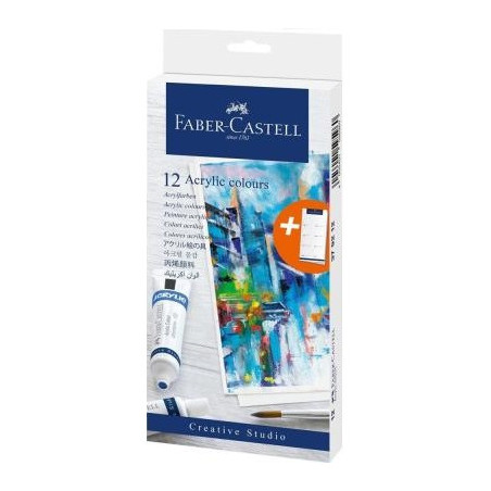 Farby akrylowe Faber-Castell Creative Studio 12 kolorów