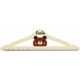Linijka drewniana Fiorello 15cm miś wieszak