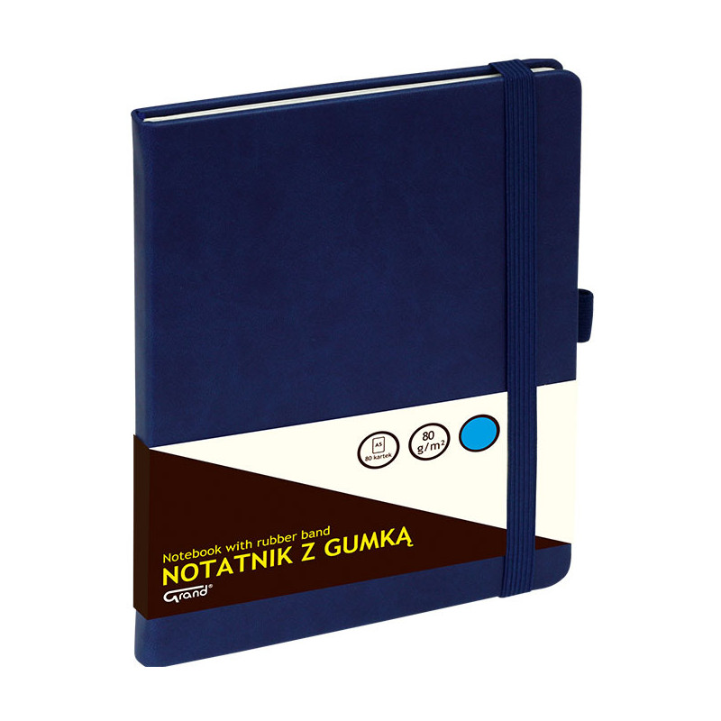 Notatnik Grand A5/80k kratka granatowy