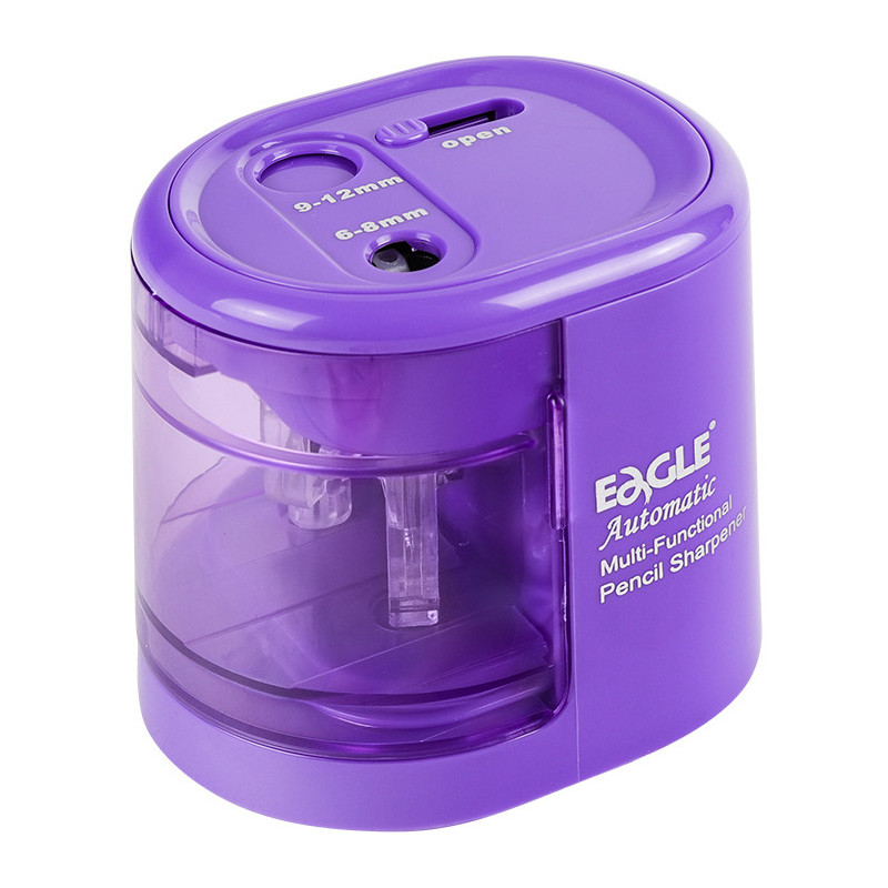 Temperówka na baterie Eagle EG-5161USB 2 otwory fioletowa