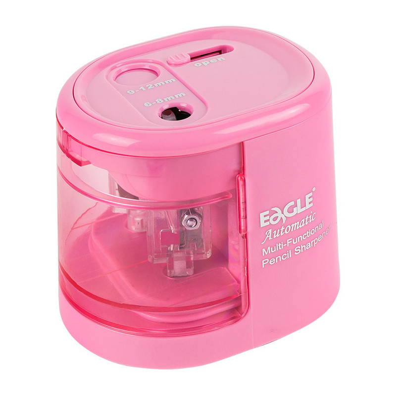 Temperówka na baterie Eagle EG-5161USB 2 otwory różowa