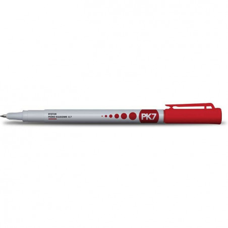 PIÓRO KULKOWE RYSTOR PK7 0.7mm CZERWONE