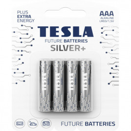 Beterie Tesla Silver+ AAA LR3 1.5V (4)