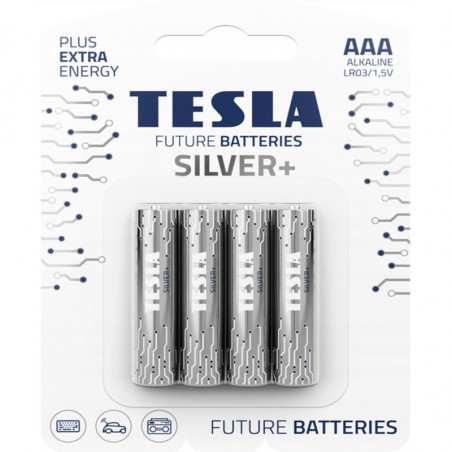 Beterie Tesla Silver+ AAA LR3 1.5V (4)