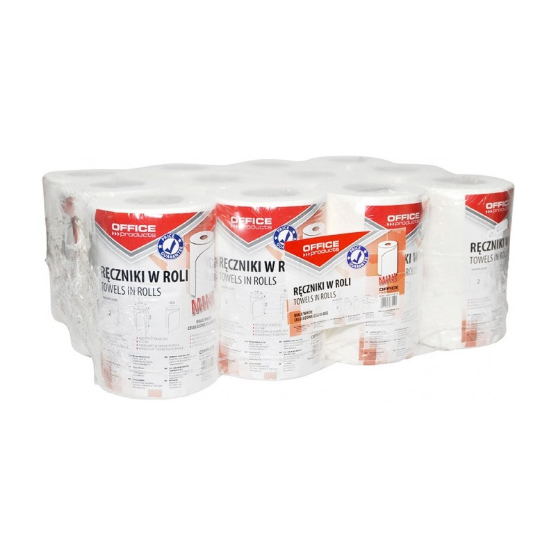 Ręczniki w rolce Office Products 50m 2w celuloza białe (12)