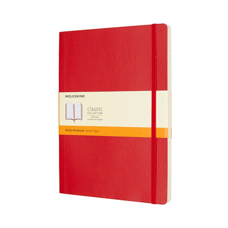 Notatnik Moleskine Classic XL (19x25cm) linia czerwony