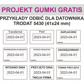 DATOWNIK TRODAT 5430 ISO 4 MM 41X24 MM WKŁADKA MIX