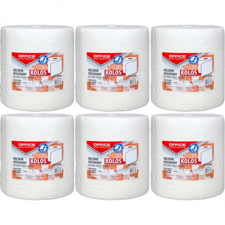 Ręczniki w rolce Office Products 100m 2w celuloza białe (6)