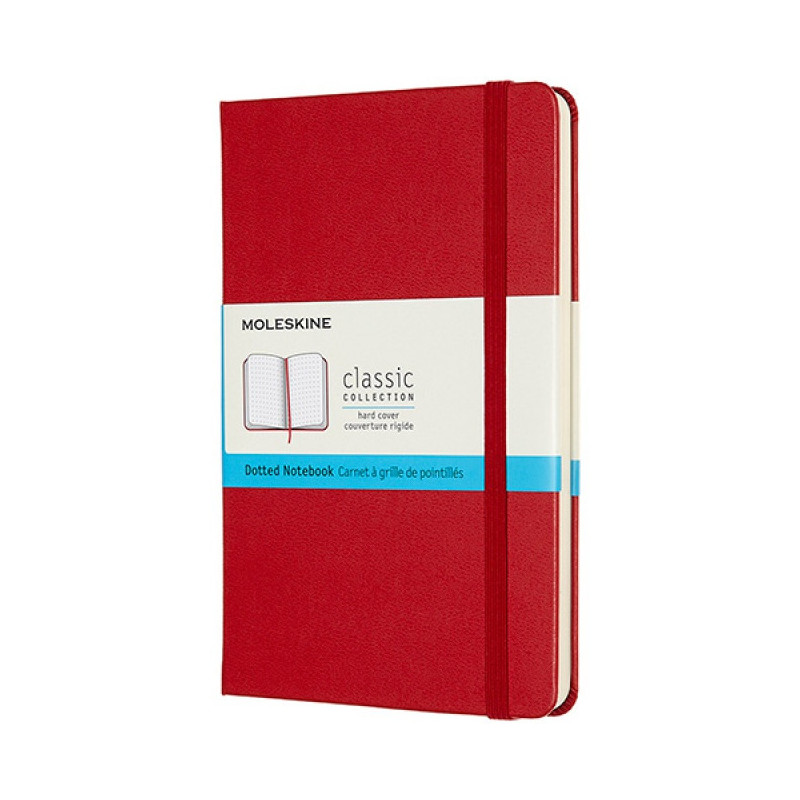Notatnik Moleskine Classic M (11.5x18cm) kropki czerwony