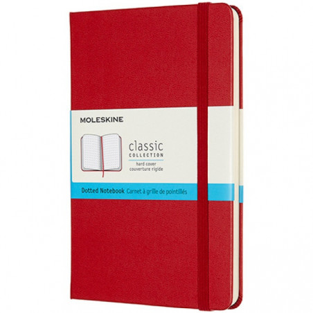 Notatnik Moleskine Classic M (11.5x18cm) kropki czerwony