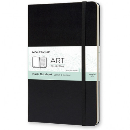 Notatnik Moleskine Music L (13x21cm) 5 linia czarny