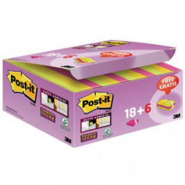 Karteczki Post-it Super Sticky 47.6x47.6mm (622-P24SSCOL) mix kolorów 