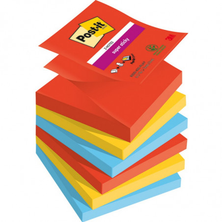 Karteczki Post-it Super Sticky Z-Notes 76x76mm (R330-6SS-PLAY) mix kol