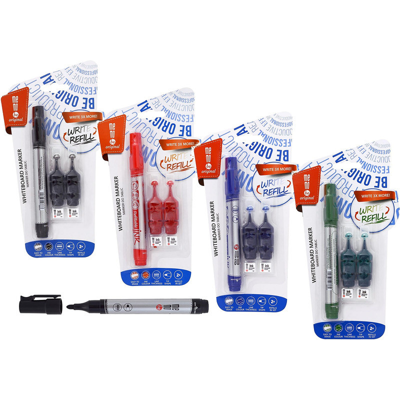Marker do tablic MemoBe MM010 (+ 2 tusze) czerwony