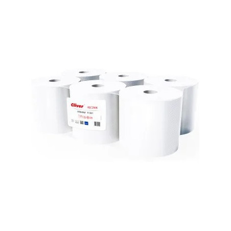 Ręcznik w rolce Cliver 130m 1w makulatura białe (6)
