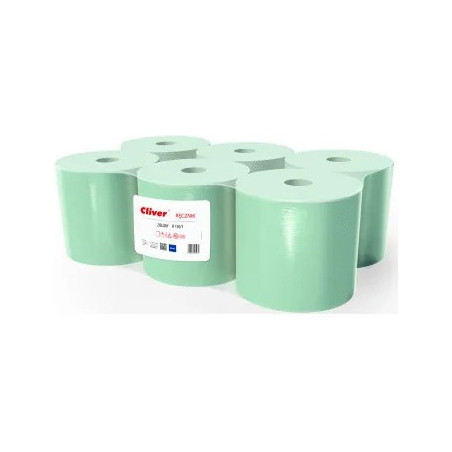 Ręcznik w rolce Cliver 130m 1w makulatura zielone (6)