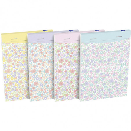 Notatnik Oxford Floral A6/80k linia mix kolorów