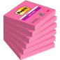 Karteczki Post-it Super Sticky 76x76mm (654-6SS-PNK) fuksja (90)