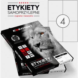 Etykiety Emerson A4 105x148mm białe (100)