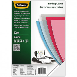 Okładki do bindowania Fellowes Smooth A4/180µm przezroczyste (100)