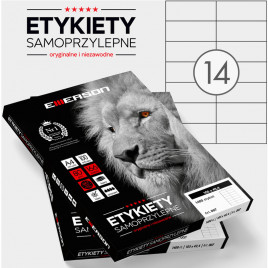 Etykiety Emerson A4 105x42.4mm białe (100)