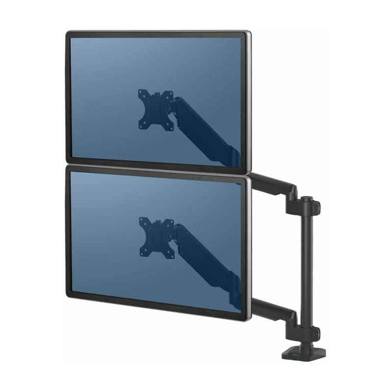 Ramię na 2 monitory Fellowes Platinum pionowe czarne