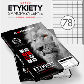 Etykiety Emerson A4 33x22mm białe (100)