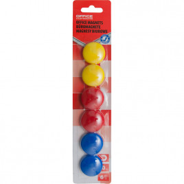 Magnesy do tablic Office Products śr.30mm mix kolorów (6)