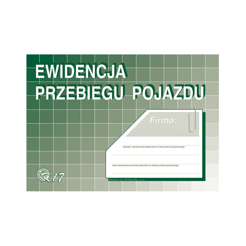 EWIDENCJA PRZEBIEGU POJAZDÓW (BEZ KOSZTÓW) A5