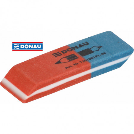 Gumka Donau 57x19x8mm niebiesko-czerwona