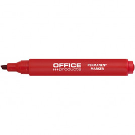 Marker permanentny Office Products 1-5mm ścięty czerwony