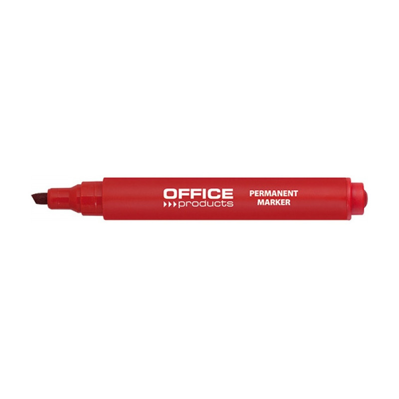 Marker permanentny Office Products 1-5mm ścięty czerwony