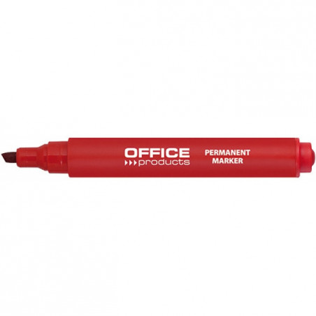 Marker permanentny Office Products 1-5mm ścięty czerwony