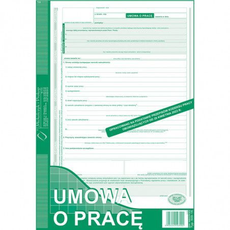 Umowa o pracę A4 (o+1k)