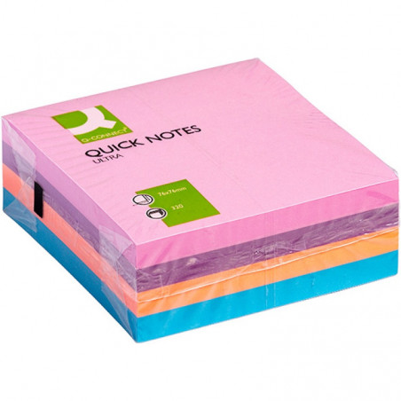 Karteczki Q-Connet 76x76mm pastel 4 kolory (4x80)